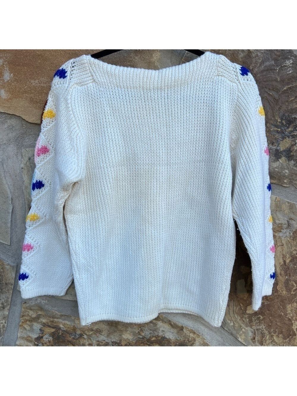 Vintage Banff Cottagecore Virgin Wool Coastal Grandma Pullover Sweater M - Picture 5 of 5